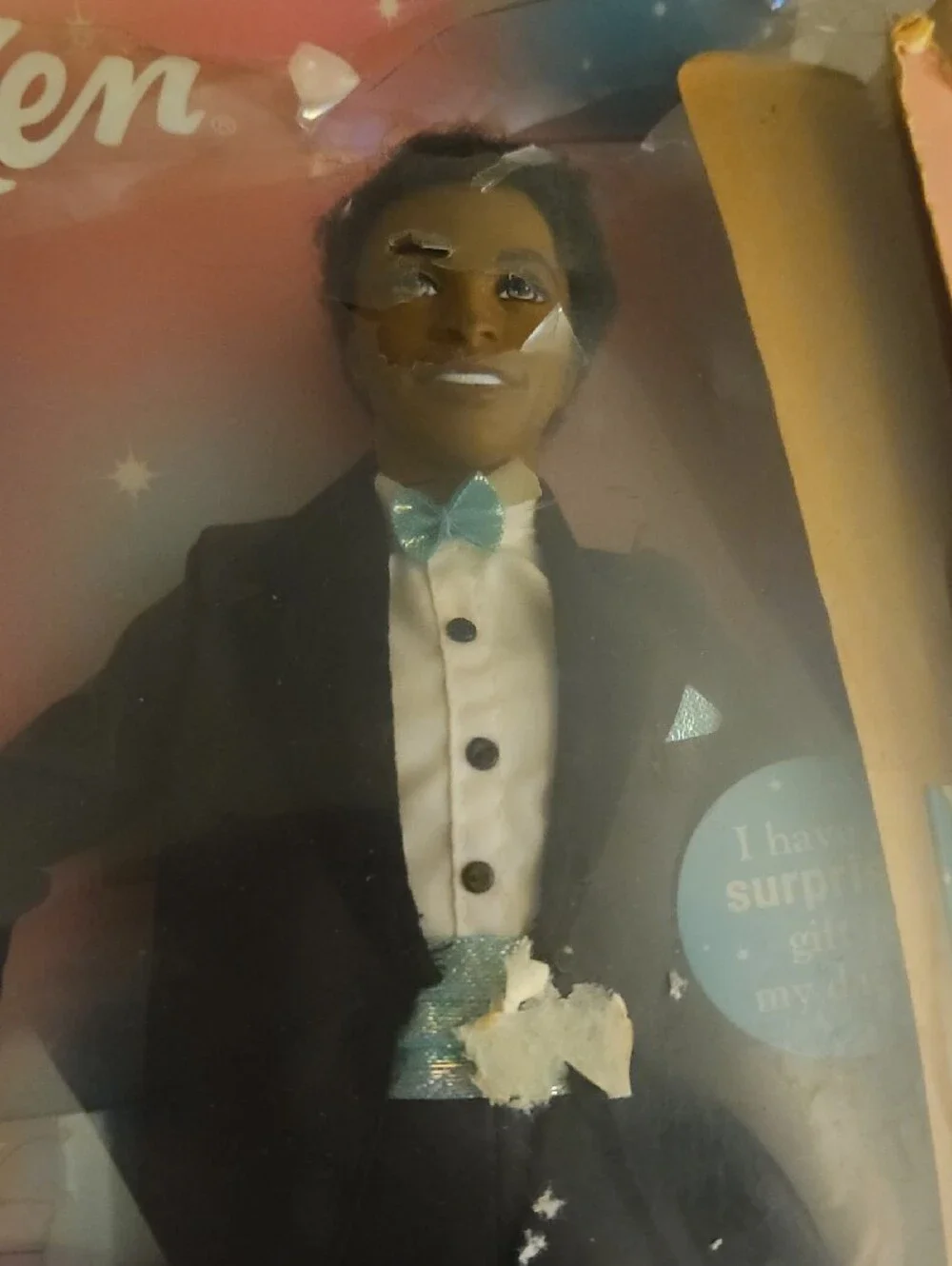 Ken Magic Jewel Tuxedo Doll - Black with Teal Accents Vintage